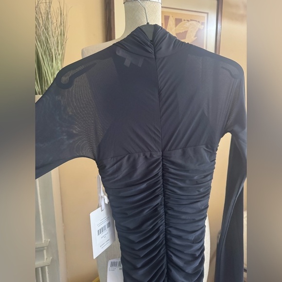 Ronny Kobo Afra Ruched Bodycon Dress in Navy XS - Picture 11 of 16